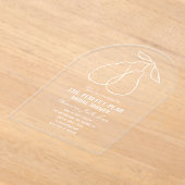 Invitations En Acrylique Perfect Pear Modern Bridal Shower (Poser)