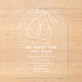 Invitations En Acrylique Perfect Pear Modern Bridal Shower (Recto)