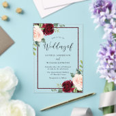 Invitations En Acrylique Perfection de flush : Aquarelle Mariage (Insitu (Mariage))