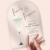 Invitations En Acrylique Perles élégantes et Fête des mariées à bouillon Pr