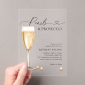 Invitations En Acrylique Perles élégantes et Fête des mariées de script Pro (In situ (ordinateur de poche))