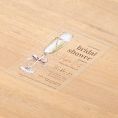 Invitations En Acrylique Perles élégantes et poursuites (Poser)