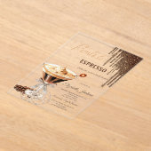 Invitations En Acrylique Perles Espresso Parties scintillant Drivers (Poser)