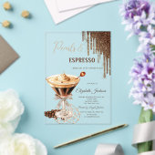 Invitations En Acrylique Perles Espresso Parties scintillant Drivers (Insitu (Mariage))