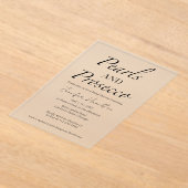 Invitations En Acrylique Perles noires et blanches et Fête des mariées Pros (Poser)