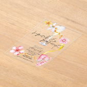 Invitations En Acrylique Perles, pétales + Procureure | Fête des mariées de (Poser)