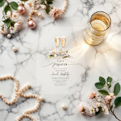 Invitations En Acrylique Perles transparentes et Fête des mariées de poursu