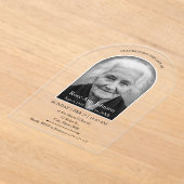 Invitations En Acrylique Personalized Memorial Funeral Photo  (Poser)