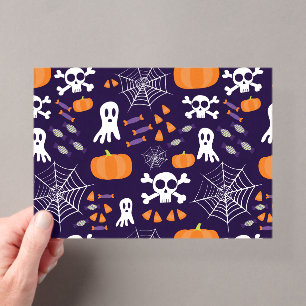 Invitations En Acrylique Personnages amusants et effrayants d'Halloween
