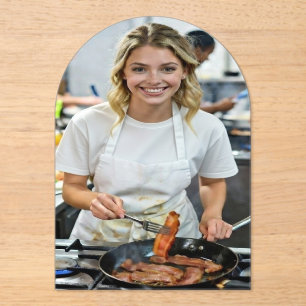 Invitations En Acrylique Personnaliser la photo de cuisson du bacon