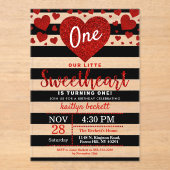 Invitations En Acrylique Petit amour Saint-Valentin Anniversaire (Recto)
