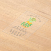 Invitations En Acrylique Petit ananas 1er anniversaire (Poser)