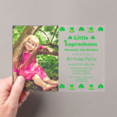 Invitations En Acrylique Petit Anniversaire de enfant Leprechaun (In situ (ordinateur de poche))