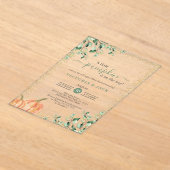 Invitations En Acrylique Petit Baby shower Citrouille Gold Fall (Poser)