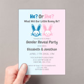 Invitations En Acrylique Petit Bunny Gender Reveal (In situ (ordinateur de poche))
