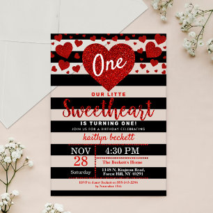 Invitations En Acrylique Petit coeur de la Saint-Valentin anniversaire