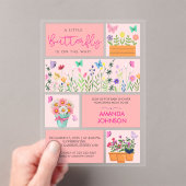 Invitations En Acrylique Petite Butterfly est en route Mignonne Fantaisie R (In situ (ordinateur de poche))