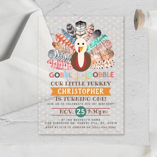 Invitations En Acrylique Petite Turquie Thanksgiving Quel Âge Anniversaire