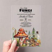 Invitations En Acrylique Petits champignons Champignons Baby shower d'autom (In situ (ordinateur de poche))