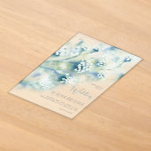 Invitations En Acrylique Petits Fleurs Blanches Mariage (Poser)