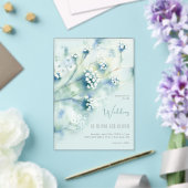 Invitations En Acrylique Petits Fleurs Blanches Mariage (Insitu (Mariage))