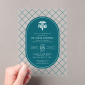 Invitations En Acrylique PharmD Docteur en pharmacie Motif de vérification (In situ (ordinateur de poche))