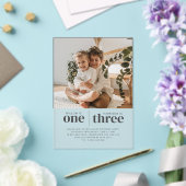 Invitations En Acrylique Photo 1er et 3e anniversaire conjoint (Insitu (Mariage))