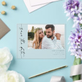 Invitations En Acrylique Photo & Calligraphie 4 Mod Horiz Enregistrez la da (Insitu (Mariage))