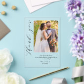 Invitations En Acrylique Photo Calligraphie Mariage Merci (Insitu (Mariage))