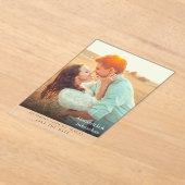 Invitations En Acrylique Photo chic stylish Mod Enregistrer la date (Poser)