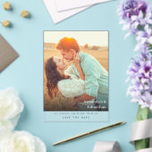 Invitations En Acrylique Photo chic stylish Mod Enregistrer la date (Insitu (Mariage))