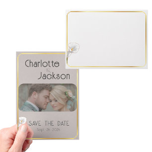 Invitations En Acrylique Photo de mariage vintage encadré Deco à conserver