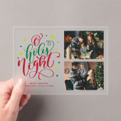 Invitations En Acrylique Photo de Noël "O Holy Night" (In situ (ordinateur de poche))