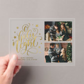 Invitations En Acrylique Photo de Noël "O Holy Night" (In situ (ordinateur de poche))