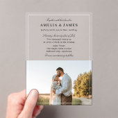 Invitations En Acrylique Photo Elegant Mariage de calligraphie (In situ (ordinateur de poche))