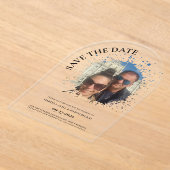 Invitations En Acrylique Photo Enregistrer la date Effacer (Poser)