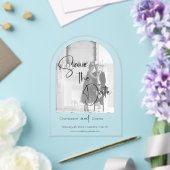 Invitations En Acrylique Photo Enregistrer La Date Modern Script Mariage (Insitu (Mariage))