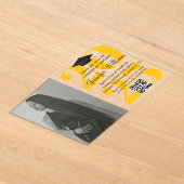 Invitations En Acrylique photo graduation 2025 parti qr code orange jaune (Poser)