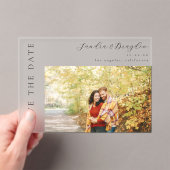 Invitations En Acrylique Photo H MOD Simple Enregistrer la date (In situ (ordinateur de poche))