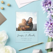 Invitations En Acrylique Photo instantanée 2 Enregistrer la date (Insitu (Mariage))