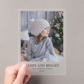 Invitations En Acrylique Photo Joyeuse Et Lumineuse De Noël (In situ (ordinateur de poche))