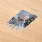 Invitations En Acrylique Photo Joyeuse Et Lumineuse De Noël (Poser)