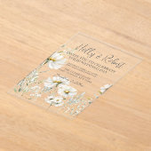 Invitations En Acrylique Photo Mariage Daisy Code QR (Poser)
