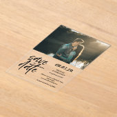 Invitations En Acrylique Photo Minimalist Save the date (Poser)