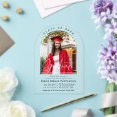 Invitations En Acrylique Photo Modern Arch Graduate Script Graduate Party (Insitu (Mariage))