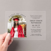 Invitations En Acrylique Photo Modern Arch Graduate Script Graduate Party (In situ (ordinateur de poche))