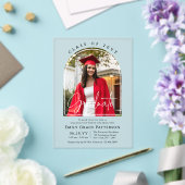 Invitations En Acrylique Photo Modern Arch Graduate Script Graduate Party (Insitu (Mariage))