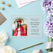 Invitations En Acrylique Photo Modern Arch Graduate Script Graduate Party (Insitu (Mariage))