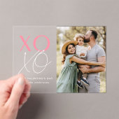 Invitations En Acrylique Photo moderne XOXO Pink Saint Valentin (In situ (ordinateur de poche))