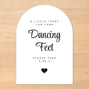 Invitations En Acrylique Pied qui danse Signe de mariage Tongs